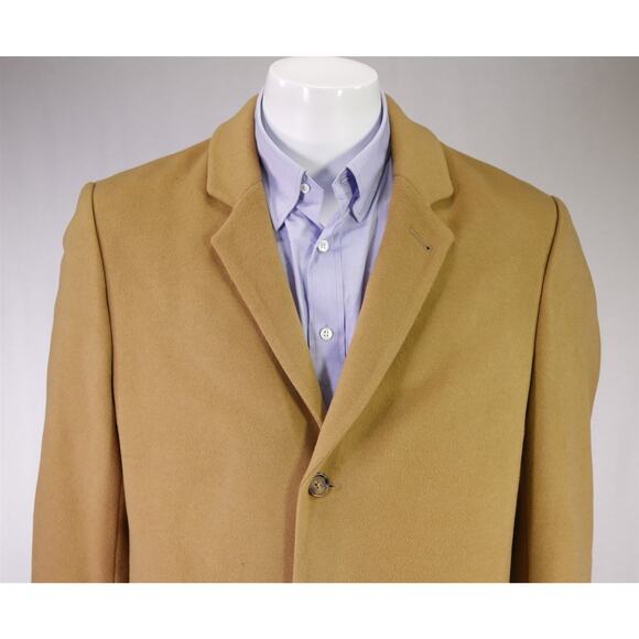Michael Kors Camel Brown Wool Cashmere 3/4 Length Overcoat Coat 42L - Picture 3 of 9